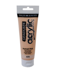 Colore acrilico fine Graduate - 120 ml - rosa incarnato - Daler Rowney