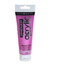 Colore acrilico fine Graduate - 120 ml - rosa metal - Daler Rowney Colore acrilico fine Graduate - 120 ml - rosa metal - Daler Rowney