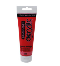 Colore acrilico fine Graduate - 120 ml - rosso cadmio imitazione - Daler Rowney
