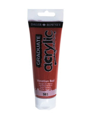 Colore acrilico fine Graduate - 120 ml - rosso Venezia - Daler Rowney