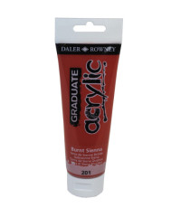 Colore acrilico fine Graduate - 120 ml - terra di Siena bruciata - Daler Rowney