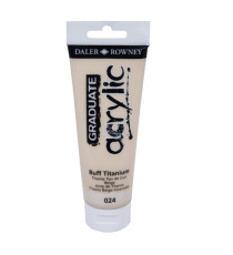 Colore acrilico fine Graduate - 120 ml - titanium buff - Daler Rowney