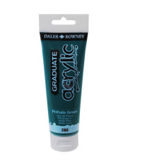 Colore acrilico fine Graduate - 120 ml - verde ftalo - Daler Rowney