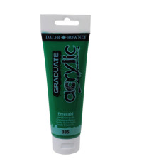 Colore acrilico fine Graduate - 120 ml - verde smeraldo - Daler Rowney
