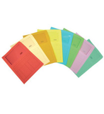 Cartelline a L con finestra Sintex - cartoncino 120 gr - 22x31 cm - rosso - Blasetti - conf. 50 pezzi