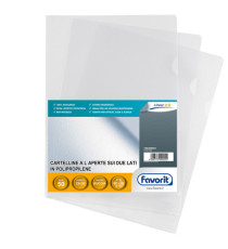 Cartelline a L Pratic - Linear - PPL - buccia - 22x30 cm - trasparente - Favorit - conf. 50 pezzi Cartelline a L Pratic - Linear - PPL - buccia - 22x30 cm - trasparente - Favorit - conf. 50 pezzi