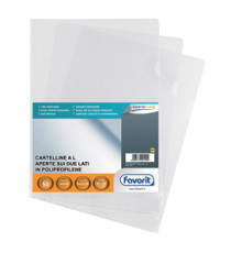 Cartelline a L Pratic - Superior - PPL - buccia - 22x30 cm - trasparente - Favorit - conf. 50 pezzi Cartelline a L Pratic - Superior - PPL - buccia - 22x30 cm - trasparente - Favorit - conf. 50 pezzi