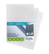 Cartelline a L Pratic - Superior - PPL - liscio - 22x30 cm - trasparente - Favorit - conf. 50 pezzi Cartelline a L Pratic - Superior - PPL - liscio - 22x30 cm - trasparente - Favorit - conf. 50 pezzi