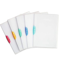 Cartelline con clip Swingclip - PPL - 22x31 cm - clip colorata - trasparente - Durable - conf. 5 pezzi Cartelline con clip Swingclip - PPL - 22x31 cm - clip colorata - trasparente - Durable - conf. 5 pezzi
