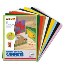 Cartoncino ondulato Cannetè 2200 - 25 x 35 cm - colori assortiti - DECO - conf. 10 fogli Cartoncino ondulato Cannetè 2200 - 25 x 35 cm - colori assortiti - DECO - conf. 10 fogli