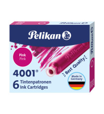 Cartucce inchiostro 4001 (TP/6) - lunghezza 39mm - rosa - Pelikan  - conf. 6 pezzi
