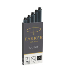 Cartucce quink permanente - nero - Parker - scatola 5 pezzi