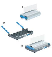 Cartuccia ricaricabile - struttura con film incluso - 75 micron - lucido - per plastificatrice Foton 30 - GBC Cartuccia ricaricabile - struttura con film incluso - 75 micron - lucido - per plastificatrice Foton 30 - GBC