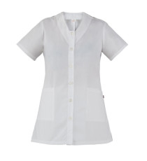 Casacca Camelia - da donna - manica corta - taglia L - bianco - Giblor's