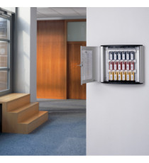 Cassetta portachiavi da parete Key Box - 30,2x11,8x28 cm - 18 posti - grigio - Durable Cassetta portachiavi da parete Key Box - 30,2x11,8x28 cm - 18 posti - grigio - Durable