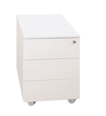 Cassettiere in metallo - 3 cassetti - 40 x 59 x 54 cm - bianco - Bertesi Cassettiere in metallo - 3 cassetti - 40 x 59 x 54 cm - bianco - Bertesi