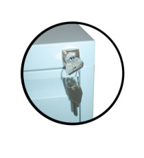 Cassettiere in metallo - 3 cassetti - 40 x 59 x 54 cm - bianco - Bertesi Cassettiere in metallo - 3 cassetti - 40 x 59 x 54 cm - bianco - Bertesi