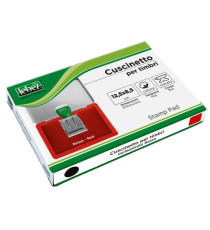 Cuscinetto per timbri - 12,5 x 8,5 cm - rosso - Lebez