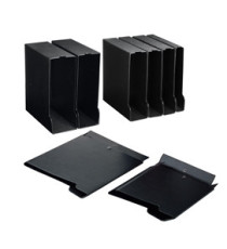 Custodia per raccoglitori 40 -  dorso 6,5 cm - 28,5 x 31,5 cm - nero - Sei rota Custodia per raccoglitori 40 -  dorso 6,5 cm - 28,5 x 31,5 cm - nero - Sei rota
