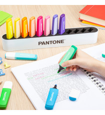 Desk set evidenziatori - punta a scalpello - colori assortiti - Pantone - conf. 12 pezzi Desk set evidenziatori - punta a scalpello - colori assortiti - Pantone - conf. 12 pezzi