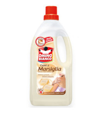 Detersivo liquido Cuore di Marsiglia - a mano e in lavatrice - 1 L - Omino Bianco