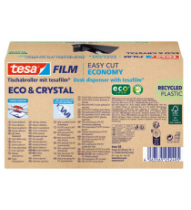 Dispenser da tavolo Eco & Crystal per nastri da 1,9 cm - incluso rotolo 19 mm x 10 m - Nero - Tesa