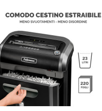 Distruggidocumenti 79CI - a frammenti - 23L - Fellowes Distruggidocumenti 79CI - a frammenti - 23L - Fellowes