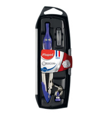 Compasso Origin - in acciaio - diametro max cerchio 420mm - 3 pezzi - Maped Compasso Origin - in acciaio - diametro max cerchio 420mm - 3 pezzi - Maped