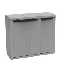 Contenitore EcoCab 3 per raccolta differenziata - 102x39x88,7 cm - 3 portasacco da 110 L ciascuno - Terry Contenitore EcoCab 3 per raccolta differenziata - 102x39x88,7 cm - 3 portasacco da 110 L ciascuno - Terry