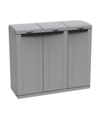 Contenitore EcoCab 3 per raccolta differenziata - 102x39x88,7 cm - 3 portasacco da 110 L ciascuno - Terry Contenitore EcoCab 3 per raccolta differenziata - 102x39x88,7 cm - 3 portasacco da 110 L ciascuno - Terry