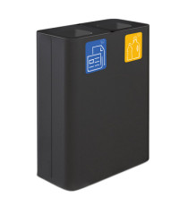 Contenitore gettacarte Pure- 60x30x80 cm - 120 L - nero - Stilcasa Contenitore gettacarte Pure- 60x30x80 cm - 120 L - nero - Stilcasa