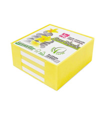 Contenitore in plastica con foglietti - bianco - 10 x 10 x 5cm - carta riciclata 100% - IKona+ Contenitore in plastica con foglietti - bianco - 10 x 10 x 5cm - carta riciclata 100% - IKona+