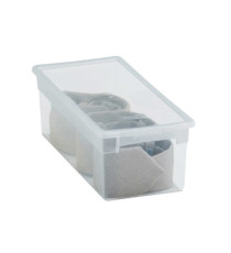 Contenitore multiuso Light Box S - 17,8x39,6x13,2 cm - 7 L - plastica - trasparente - Terry Contenitore multiuso Light Box S - 17,8x39,6x13,2 cm - 7 L - plastica - trasparente - Terry