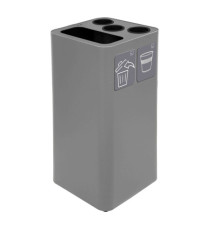 Contenitore per raccolta differenziata - con divisiorio bicchieri - 50 L - grigio - Stilcasa Contenitore per raccolta differenziata - con divisiorio bicchieri - 50 L - grigio - Stilcasa