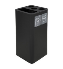 Contenitore per raccolta differenziata - con divisiorio bicchieri - 50 L - nero - Stilcasa