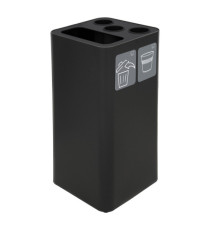 Contenitore per raccolta differenziata - con divisiorio bicchieri - 50 L - nero - Stilcasa Contenitore per raccolta differenziata - con divisiorio bicchieri - 50 L - nero - Stilcasa