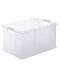 Contenitore portaoggetti - 59x39x31 cm - A3 - 55 L - PPL - trasparente - Rotho