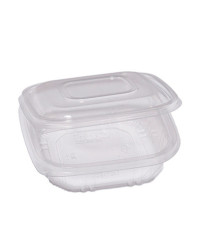 Contenitori in PP - con coperchio incernierato - 15,5 x 15,5 x 3,7 cm - Europack - conf. 50 pezzi Contenitori in PP - con coperchio incernierato - 15,5 x 15,5 x 3,7 cm - Europack - conf. 50 pezzi