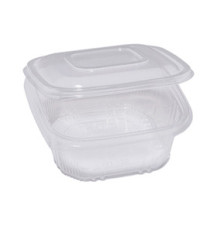 Contenitori in PP - con coperchio incernierato - 15,5 x 15,5 x 5,7 cm - Europack - conf. 50 pezzi Contenitori in PP - con coperchio incernierato - 15,5 x 15,5 x 5,7 cm - Europack - conf. 50 pezzi