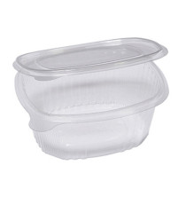 Contenitori ovali in PET - con coperchio incernierato - 16 x 13,5 x 6,2 cm - Europack - conf. 50 pezzi Contenitori ovali in PET - con coperchio incernierato - 16 x 13,5 x 6,2 cm - Europack - conf. 50 pezzi