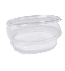 Contenitori ovali in PET - con coperchio incernierato - 18 x 15,1 x 6,5 cm - Europack - conf. 50 pezzi Contenitori ovali in PET - con coperchio incernierato - 18 x 15,1 x 6,5 cm - Europack - conf. 50 pezzi
