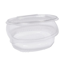 Contenitori ovali in PET - con coperchio incernierato - 18 x 15,1 x 6,5 cm - Europack - conf. 50 pezzi Contenitori ovali in PET - con coperchio incernierato - 18 x 15,1 x 6,5 cm - Europack - conf. 50 pezzi