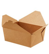 Contenitori rettangolari da asporto - 21 x 16 x 9 cm - carta kraft/PE - avana - Leone - conf. 40 pezzi Contenitori rettangolari da asporto - 21 x 16 x 9 cm - carta kraft/PE - avana - Leone - conf. 40 pezzi