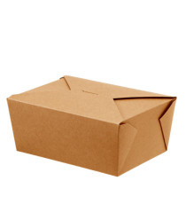 Contenitori rettangolari da asporto - 21 x 16 x 9 cm - carta kraft/PE - avana - Leone - conf. 40 pezzi Contenitori rettangolari da asporto - 21 x 16 x 9 cm - carta kraft/PE - avana - Leone - conf. 40 pezzi