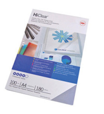 Copertine Hi-Clear - A4 - 180 micron - neutro trasparente - GBC - scatola 100 pezzi Copertine Hi-Clear - A4 - 180 micron - neutro trasparente - GBC - scatola 100 pezzi