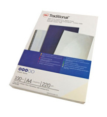 Copertine Traditional - A4 - 220 gr - cartoncino liscio - bianco - GBC - conf. 100 pezzi Copertine Traditional - A4 - 220 gr - cartoncino liscio - bianco - GBC - conf. 100 pezzi