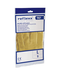 Coppia di guanti in lattice non felpato R92 - tg L - giallo - Reflexx Coppia di guanti in lattice non felpato R92 - tg L - giallo - Reflexx