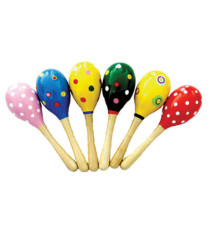 Coppia di maracas - in legno - 20 x 5,5 cm - CWR Coppia di maracas - in legno - 20 x 5,5 cm - CWR