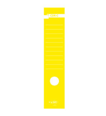 Copridorso CDR C - carta autoadesiva - 7 x 34,5 cm - giallo - Sei Rota - conf. 10 pezzi