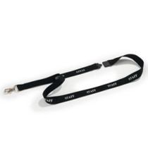 Cordoncini portabadge stampa staff - nero - 44 cm - Durable - conf. 10 pezzi Cordoncini portabadge stampa staff - nero - 44 cm - Durable - conf. 10 pezzi